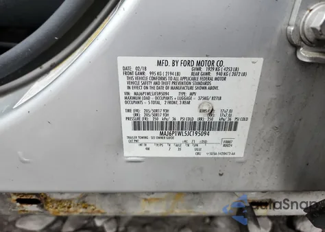 2018 Ford Ecosport Titanium из США, поврежденный, VIN MAJ6P1WL5JC195094